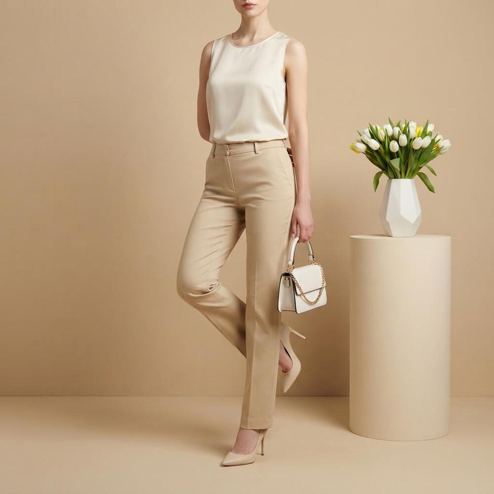 Vintage Lauren Ralph Lauren Plus Size Classic Beige Dressy Pants Size 16W